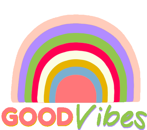 Rainbow Good Vibes Sticker - Rainbow Good Vibes Vibes Stickers