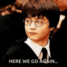 Harry Potter Daniel Radcliffe GIF - Harry Potter Daniel Radcliffe Here We Go Again GIFs