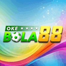 a colorful background with the words oke bola88