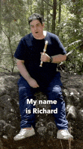 Richard Sitting On A Rock Recorder On A Rock GIF - Richard Sitting On A Rock Recorder On A Rock GIFs