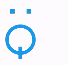 a blue circle with a cross inside of it and the words titik garis below it