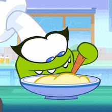 Mixing The Dough Om Nelle GIF - Mixing The Dough Om Nelle Cut The Rope GIFs