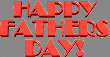 a gray background with red letters that say happy fathers day