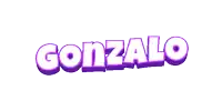 the name gonzalo is written in purple letters