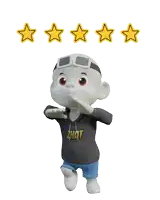 a cartoon character with a hoodie that says 2hot