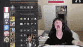 a man making a funny face next to a screen that says one or more saved items can not be found