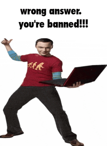 Wrong Answer You'Re Banned Sheldon Wrong Anser GIF