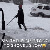 Snow Day Shoveling Snow GIF - Snow Day Shoveling Snow Winter GIFs