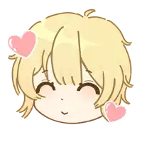 a drawing of a girl with two pink hearts surrounding her head