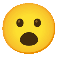 Open Mouth Emoji Sticker - Open Mouth Emoji Astonished Face Stickers