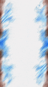 a drawing of a skeleton with blue hair and a watermark that says kinemaster on the bottom