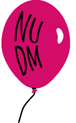 Nudm Pink Sticker - Nudm Pink Balloon Stickers