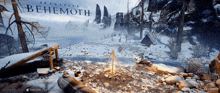 a video game called skydance 's behemoth shows a snowy landscape