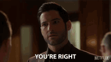 a man in a suit says you 're right