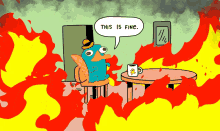 This Is Fine This Is Fine Meme GIF - This Is Fine This Is Fine Meme Perry The Platypus GIFs