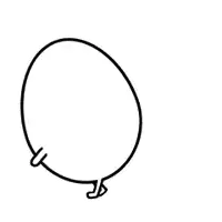 a drawing of a bird sitting on top of a balloon .