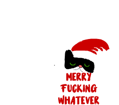 Merry Christmas Fucking Sticker - Merry Christmas Fucking Cat Stickers