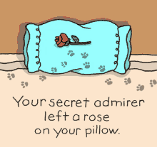 Your Secret Admirer Left A Rose On Your Pillow GIF - Secret Admirer Your Secret Admirer Rose GIFs