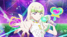 a girl is holding a key with a heart on it in her hand