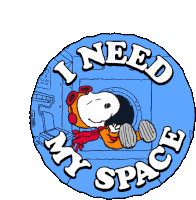 I Need My Space Snoopy Sticker - I Need My Space Snoopy I Need Space Stickers