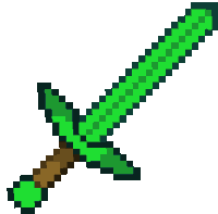 Emerald Sword Sword Sticker - Emerald Sword Sword Pixel Art Stickers