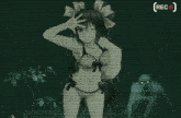 Security Camera Anime Girl Bikini GIF - Security Camera Anime Girl Bikini Paintedinblackver2 GIFs