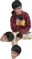 a young man wearing a hoodie that says academic camp by program
