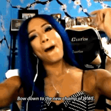 Sasha Banks Bow Down To The New Champ GIF - Sasha Banks Bow Down To The New Champ Wwe GIFs