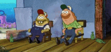 Laughing At A Joke With A Friend GIF - Spongebob Squarepants Laugh Knee Slapper GIFs