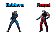 heidern and rugal are two fighters from the video game the king of fighters
