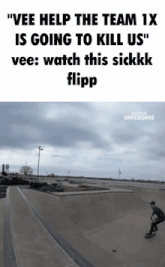 a skateboarder is doing a flipp on a ramp