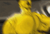 a blurry picture of a person wearing a yellow shirt