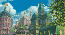 Studio Ghibli City GIF - Studio Ghibli City Buildings GIFs