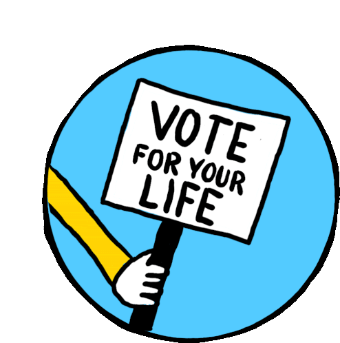 Vote For Your Life Protest Sticker - Vote For Your Life Protest Go Vote Stickers