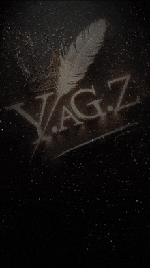 a feather and a pen with the letters yag.z