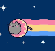Donuts Kitty GIF - Donuts Kitty Flying GIFs