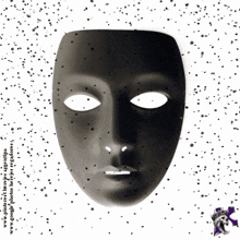 a black mask is surrounded by confetti and the website www.pinterest.com.ar is visible