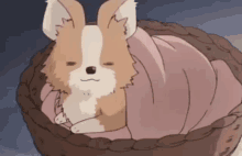 Anime Dog Sleeping GIF