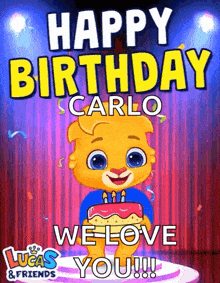 a lucas and friends greeting card for carlo