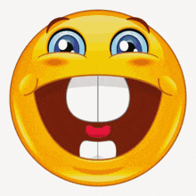 a smiley face with a big smile and a big mouth