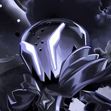 a black and white drawing of a person with a helmet on their head