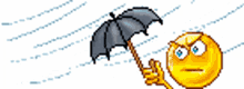 storm windy wind emoji umbrella