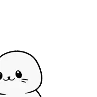 a cartoon seal says hi and waves its paw