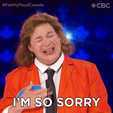 Im So Sorry Linda GIF - Im So Sorry Linda Family Feud Canada GIFs