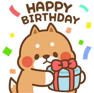 Happy Birthday Kitten Sticker - Happy Birthday Kitten Dog Stickers