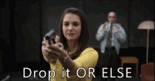 Drop It Or Else! GIF - Community Annie Gun GIFs