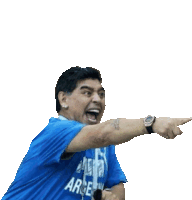 Funny Maradona Sticker - Funny Maradona Pointing Stickers