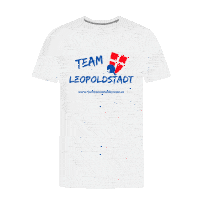 a white t-shirt with team leopoldstadt written on it