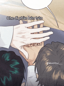 a man with a tattoo on his hand that says love you