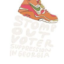 georgia georgia voter georgia peach stomp out voter suppression nike